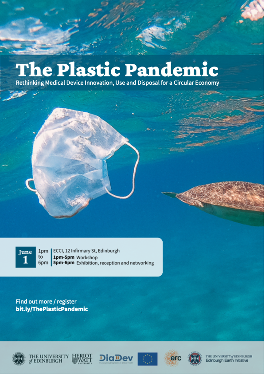 event posted showing a surgical face mask in water