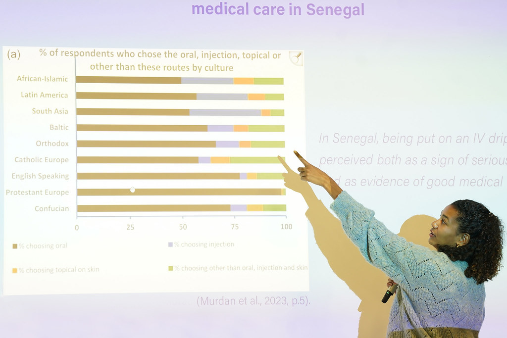 Tikam Sall explaining cultural attitudes towards IV drips.
