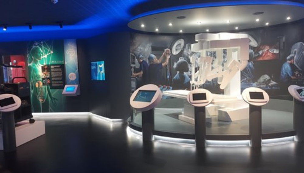 A display of recent medical technology, part of the Body Voyager Gallery