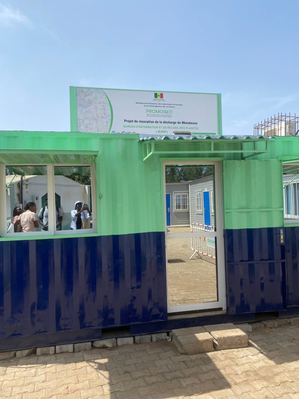 PROMOGED office at the entrance of the Mbeubeuss dumpsite