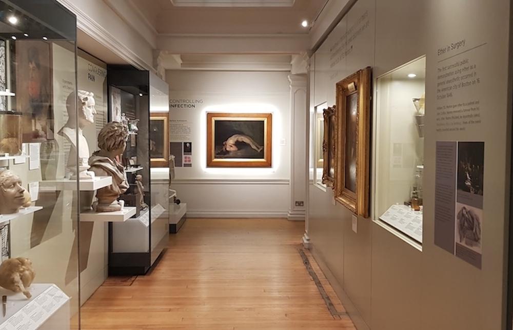 Interior shot of the History of Surgery Museum